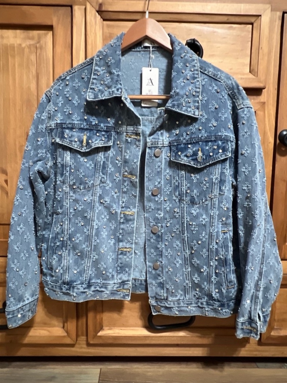 Embellished Light Blue Denim Jacket - Women’s size M/L
